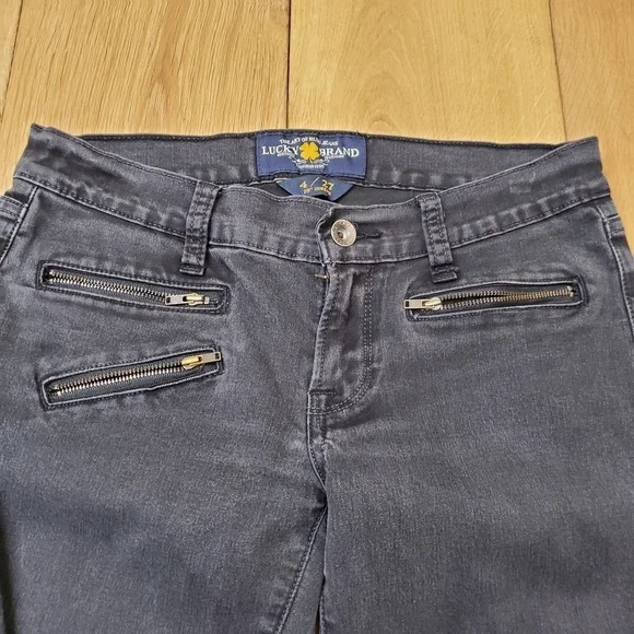 Lucky Brand Gray Distressed Moto Jeans #897